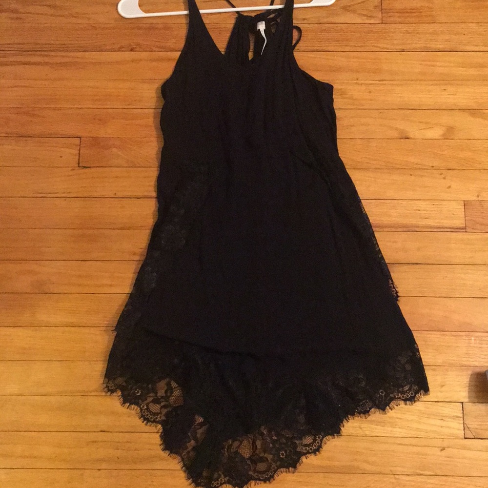 Free people intimates dress, black, lace detail